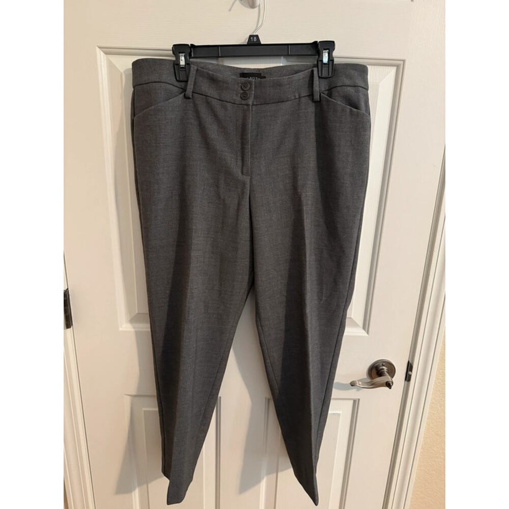Talbot's New High Rise Hampshire Ankle Pants Trousers Gray Pockets 16 Petite